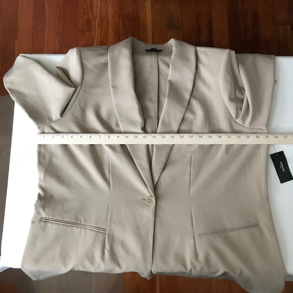 ALFANI One Button Blazer Jacket Tan Women’s Plus Size 2X - Picture 9 of 16